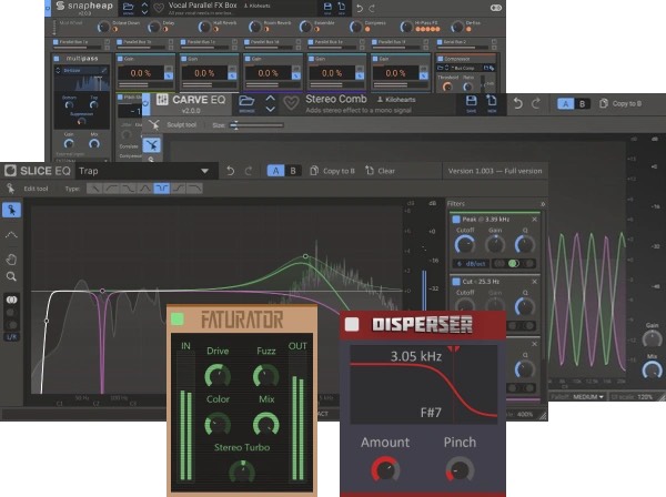 Kilohearts Ecosystem Access Bundle - Snap Heap, Carve EQ, Slice EQ等