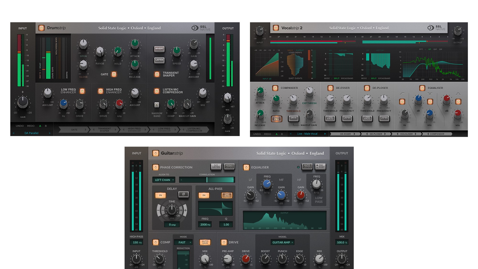 SSL Band Bundle - Drumstrip, Vocalstrip 2, Guitarstrip