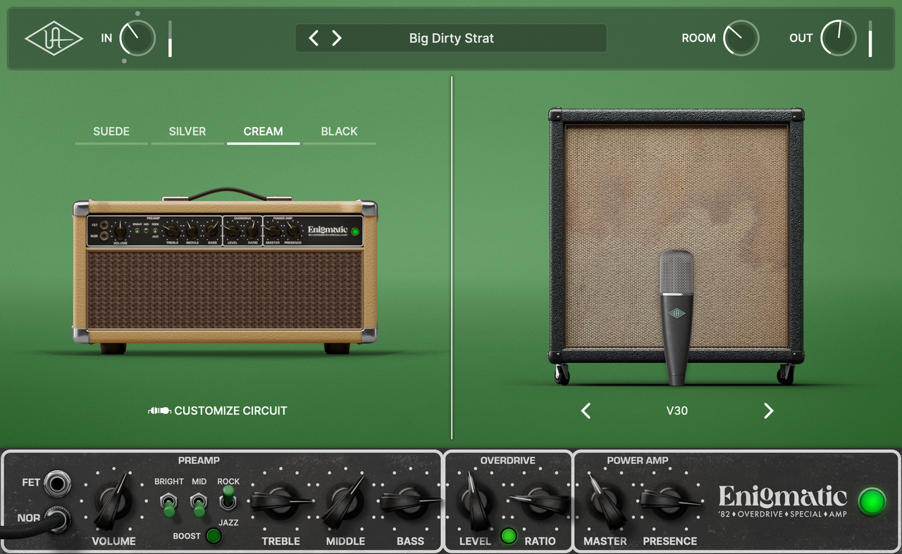 Universal Audio Enigmatic 82 Overdrive Special Amp プラグイン
