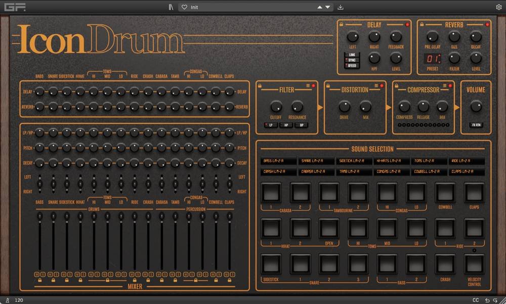 GForce『IconDrum』 のGUI