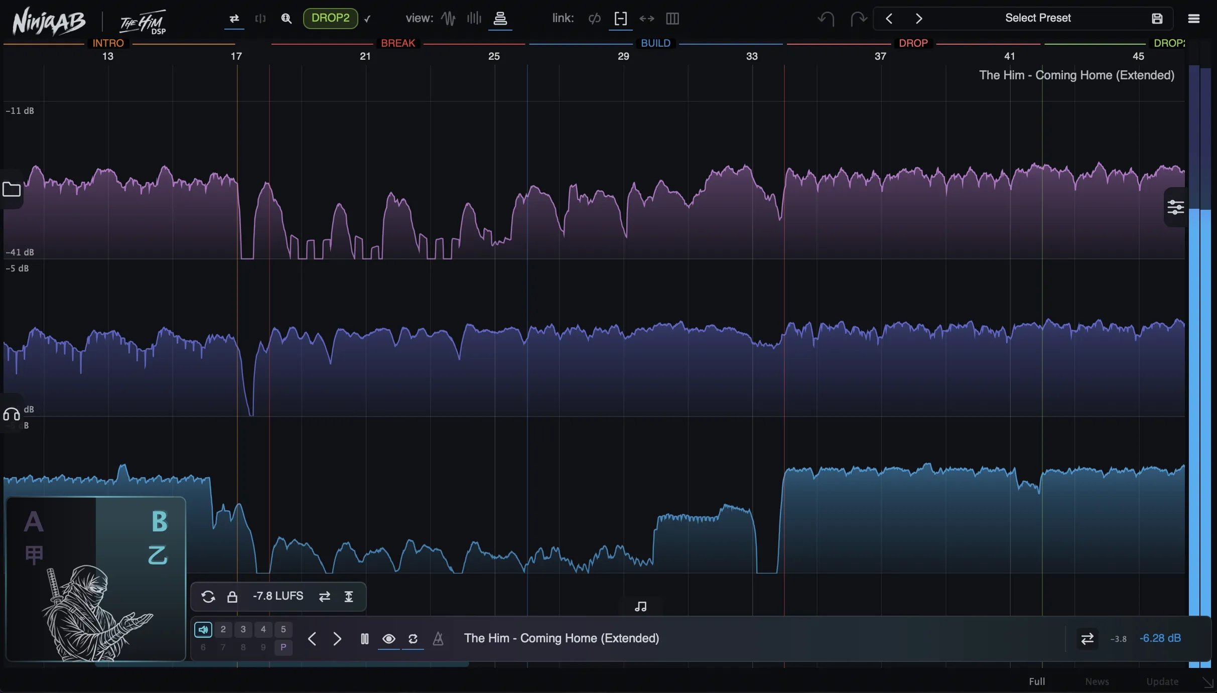 The Him DSP『Ninja AB』 のGUI