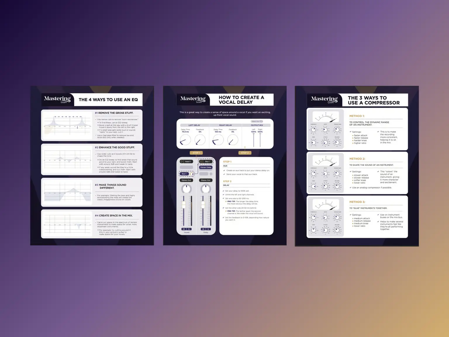 Mastering.com Mixing & Mastering Cheat Sheet