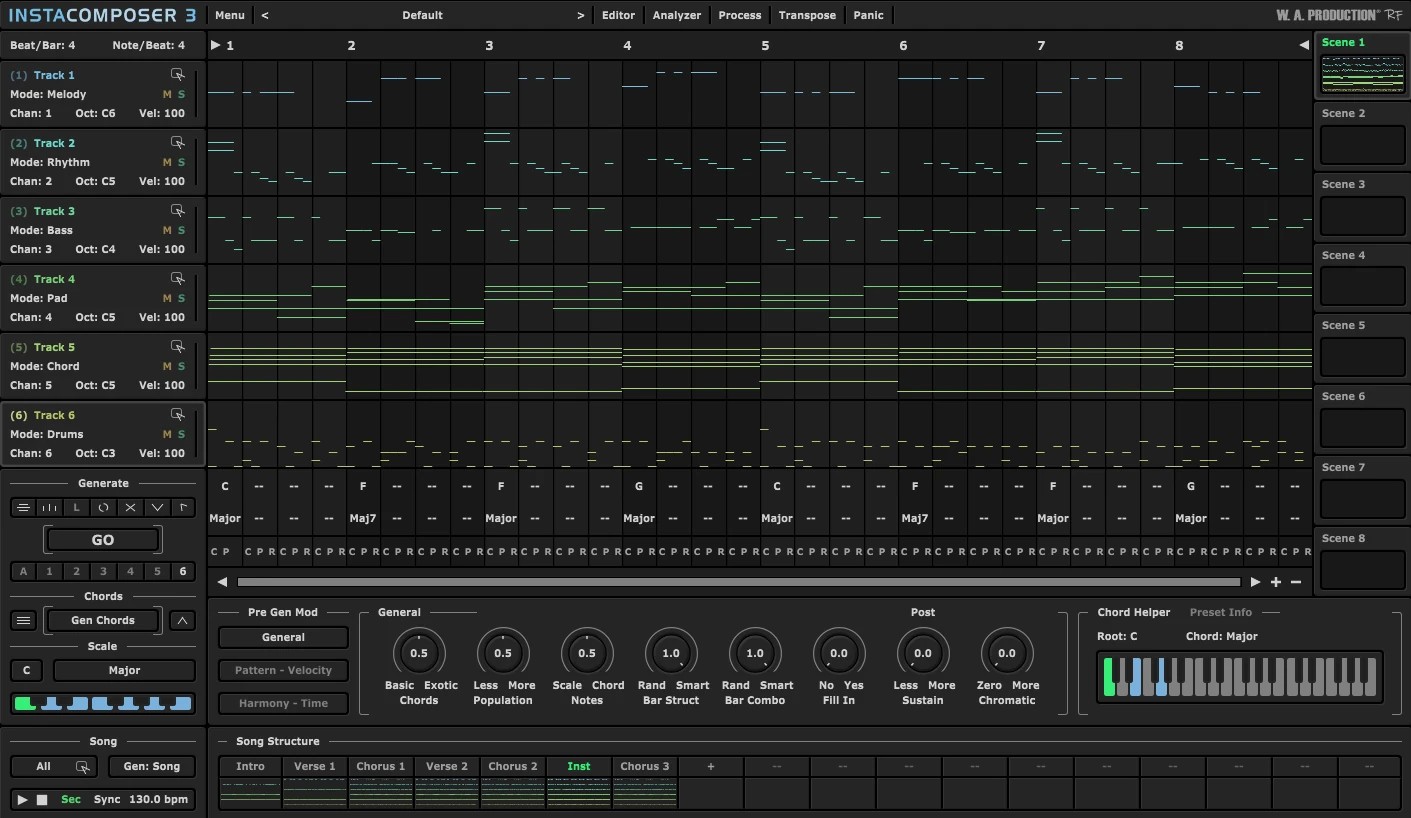 W.A. Production InstaComposer 3 のGUI画面
