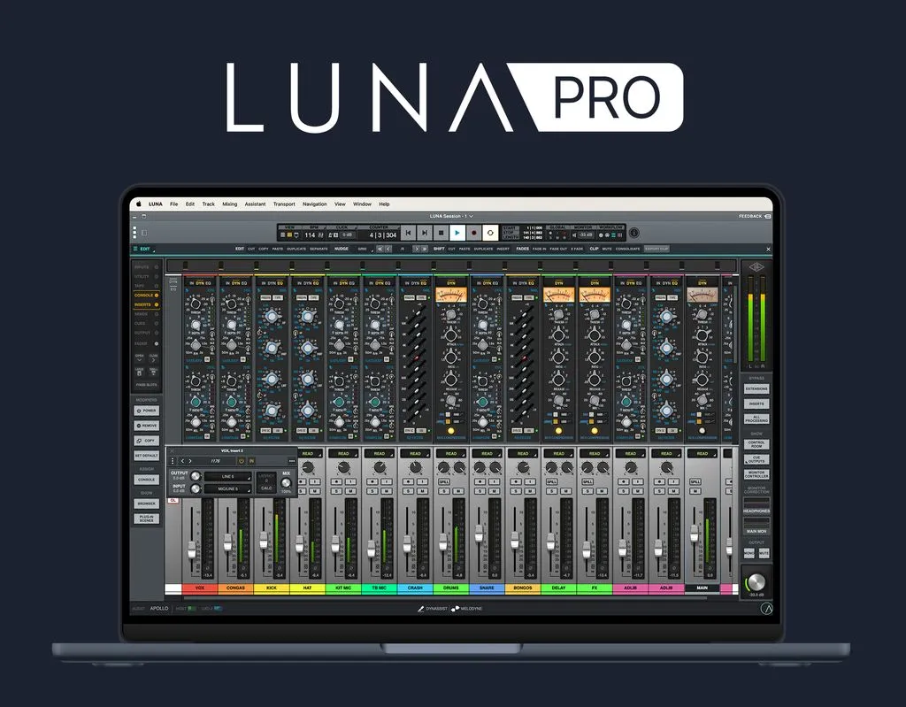 LUNA PROのミキサー画面（API Visionコンソール）
