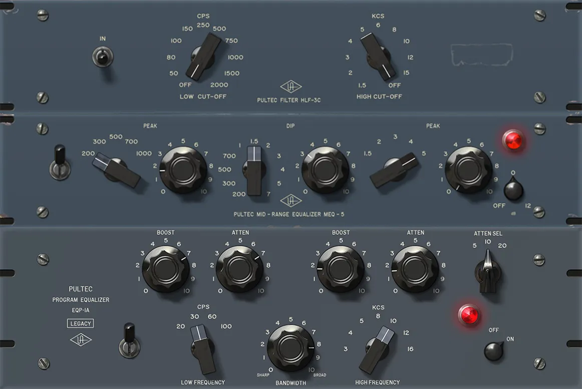 UAD Pultec Passive EQ Collection の画面