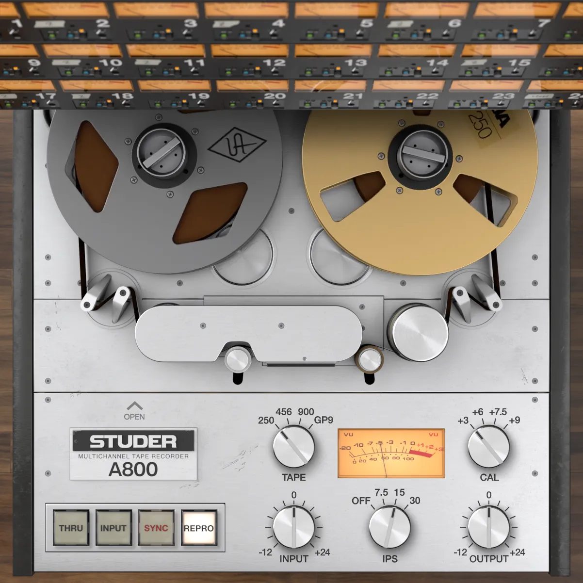 UAD Studer A800 Tape Recorder の画面
