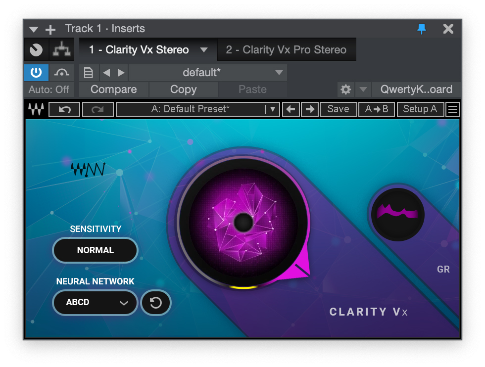 Waves Clarity Vx の画面