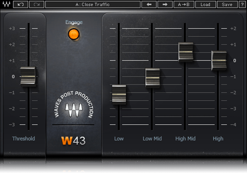 Waves W43 の画面