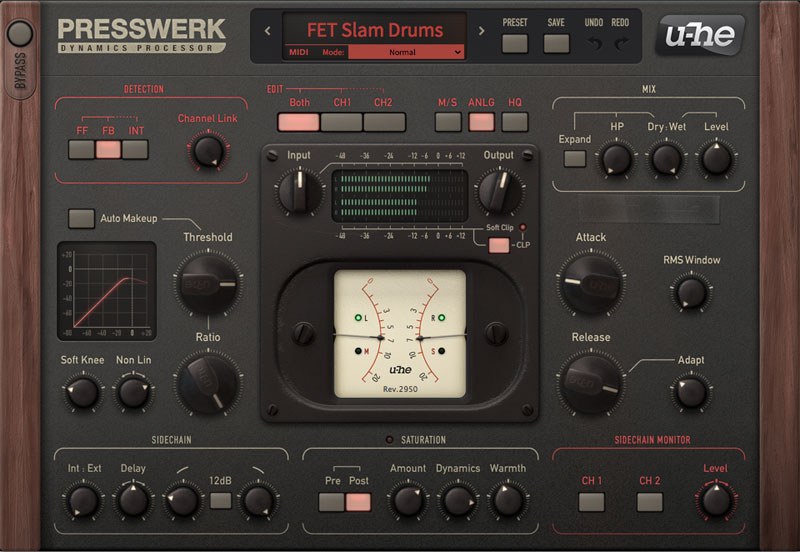 u-he『Presswerk』のインターフェイス