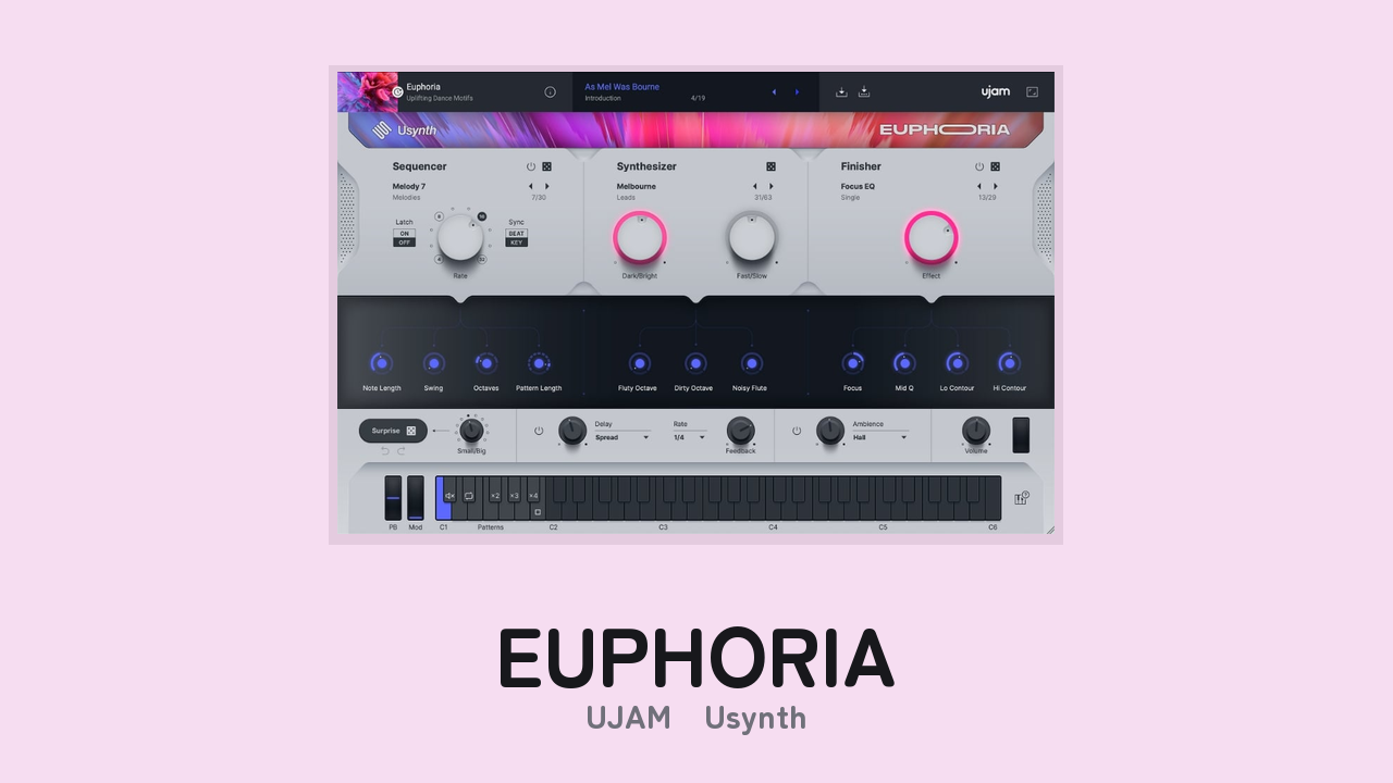 UJAM Usynth EUPHORIA のGUI