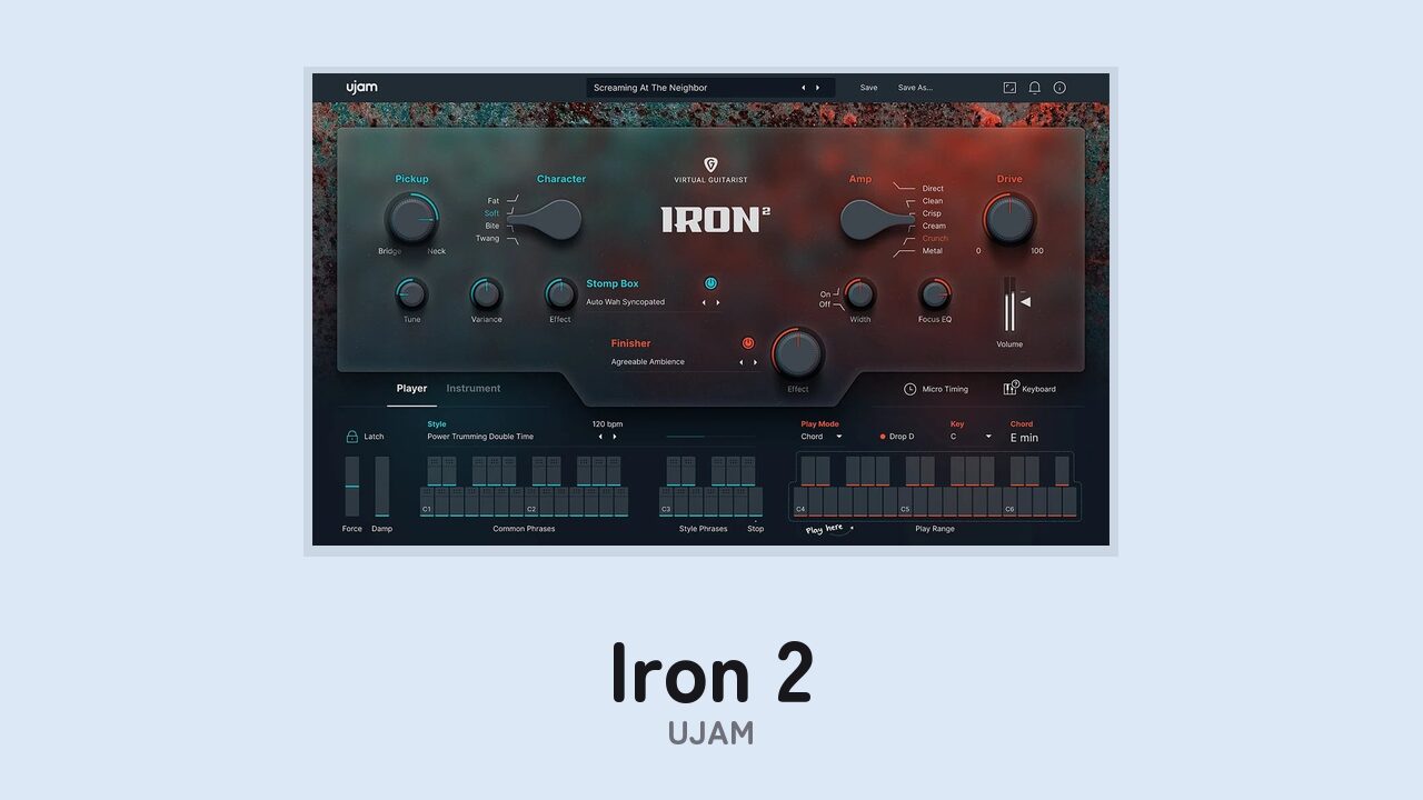 UJAM Iron 2 のGUI
