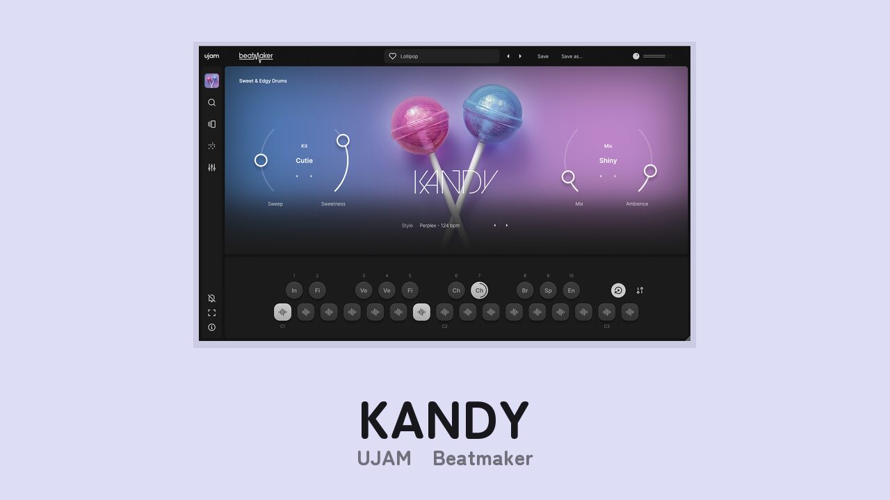 UJAM Beatmaker KANDY のGUI