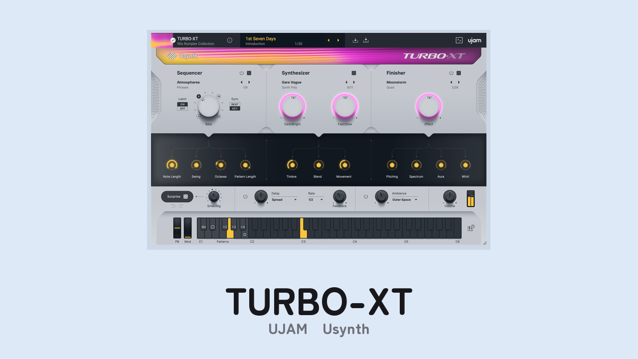 UJAM Usynth TURBO-XT のGUI
