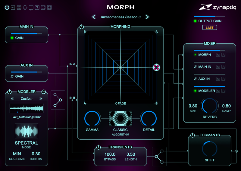 Zynaptiq MORPH 3 の画面