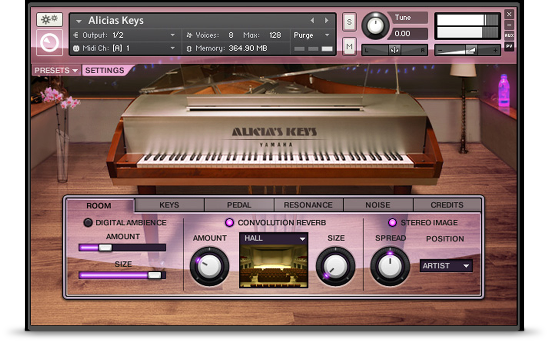 Native Instruments Alicia's Keys GUI