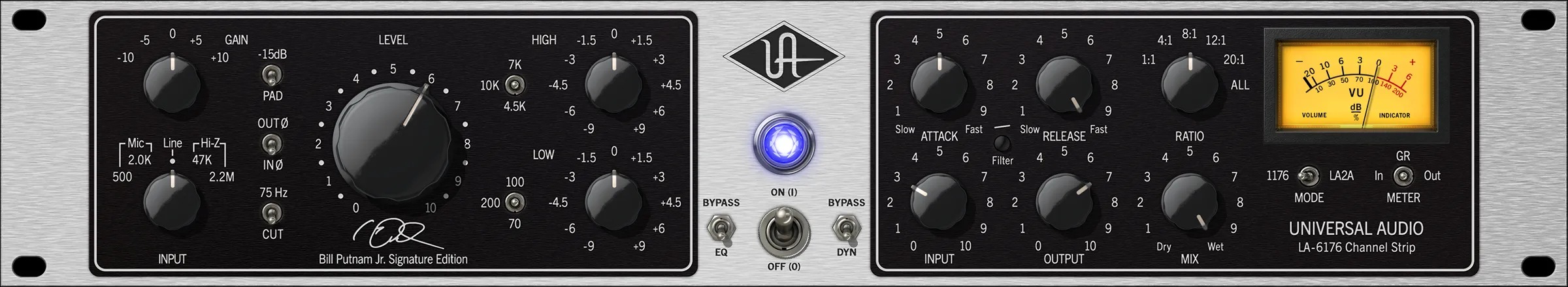 Universal Audio UA LA-6176 Signature Channel Strip のGUI