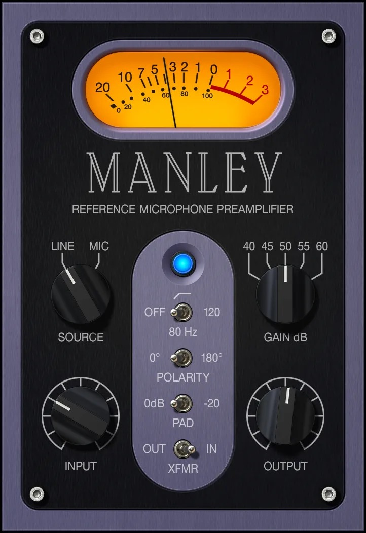 Universal Audio Manley Tube Preamp のGUI