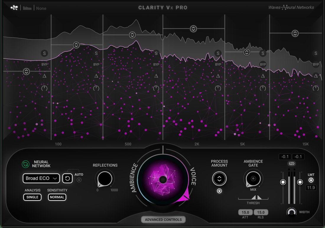 Waves Clarity Vx Pro のGUI